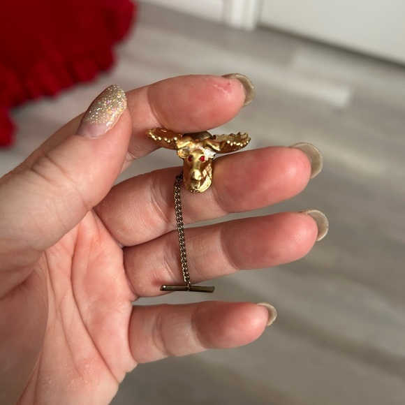 4/$50 Moose good vintage 1950 tie clip pin FATHER GIFT 🫎 - Picture 3 of 8
